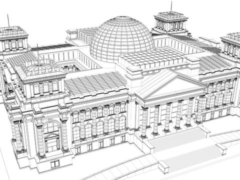 Reichstag building 3Dモデル