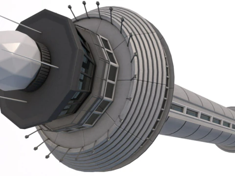 Menara Kontrol Bandara Model 3D