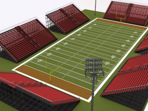 American Football Stadium 3D Модель