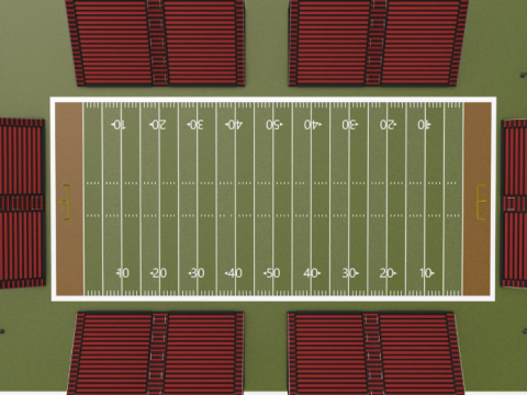 American Football Stadium Modèle 3D