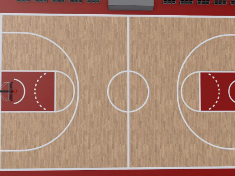 Basket Ball Field 3D Model