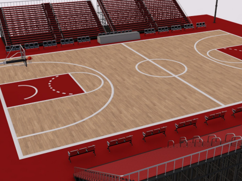 Basket Ball Field Modèle 3D