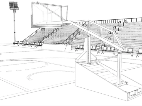 Basket Ball Field 3D Model