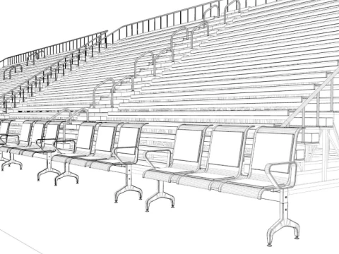 Basket Ball Field 3D Model
