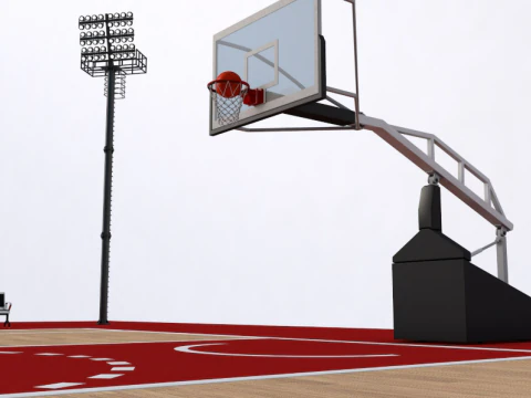 Basket Ball Field 3D Model