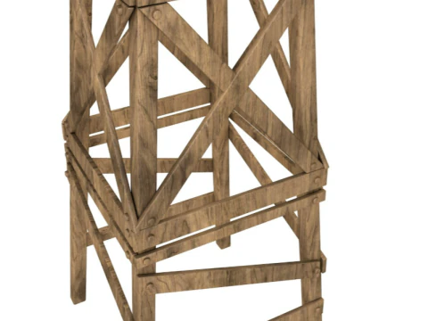 Old Farm Windmill 3D Model