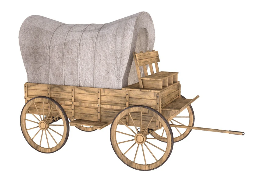 Wooden wagon 3D Model .c4d .max .obj .3ds .fbx .stl .blend 