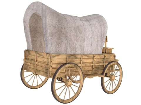 Wooden wagon 3D Model
