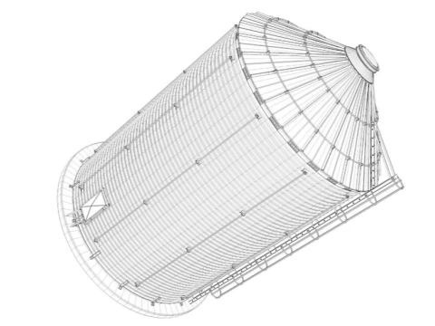 Grain Silo 3D Model