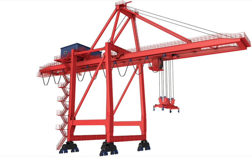Port Container Crane 3D Model .c4d .max .obj .3ds .fbx .stl .blend 