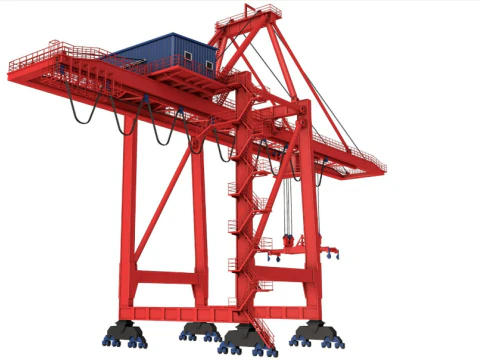 Port Container Crane 3D Model
