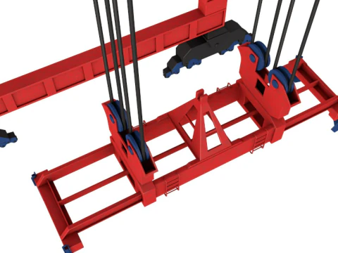 Port Container Crane 3D Model