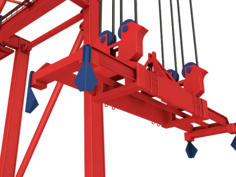 Port Container Crane 3D Model