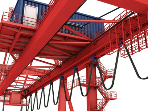 Port Container Crane 3D Model