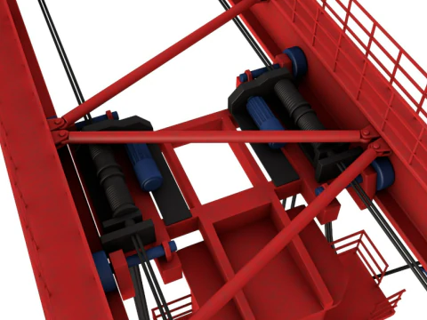 Port Container Crane 3D Model