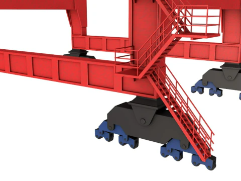 Port Container Crane 3D Model