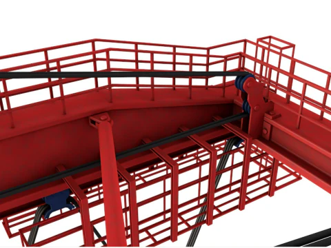 Port Container Crane 3D Model