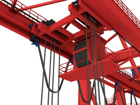 Port Container Crane 3D Model