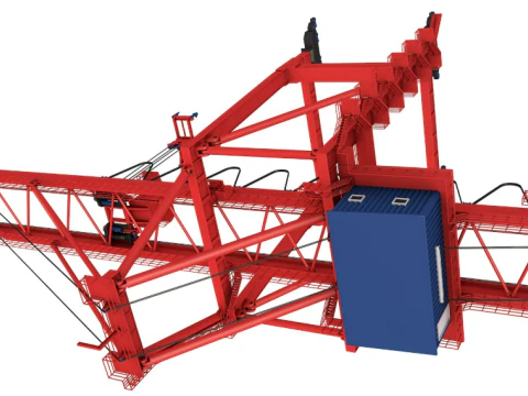 Port Container Crane 3D Model