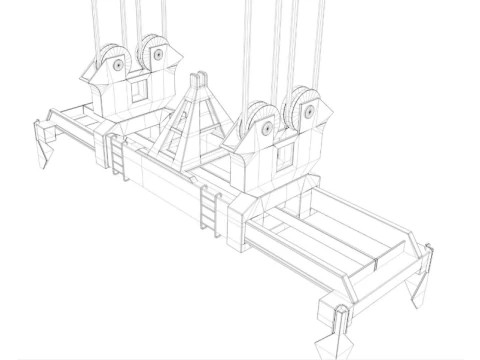 Port Container Crane 3D Model