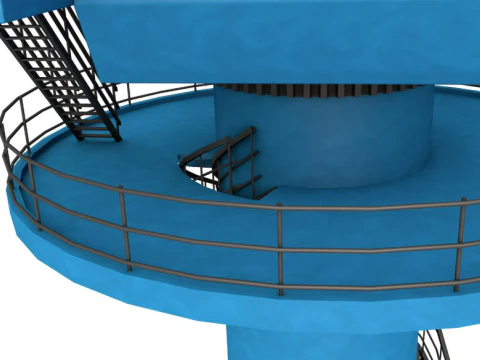 Level Luffing Port Crane 3D Model