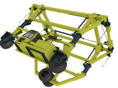 Straddle Carrier Generic 3D Model