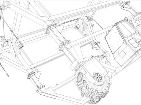 Straddle Carrier Generic 3D Model