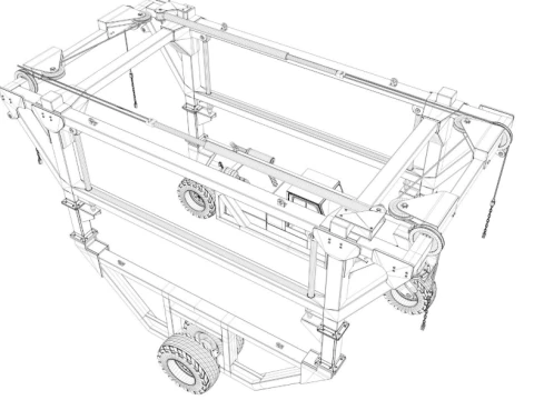 Straddle Carrier Generic 3D Model