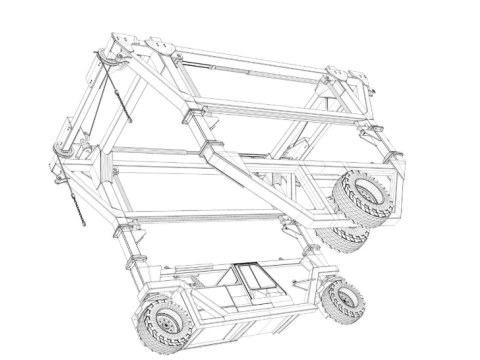 Straddle Carrier Generic 3D Model