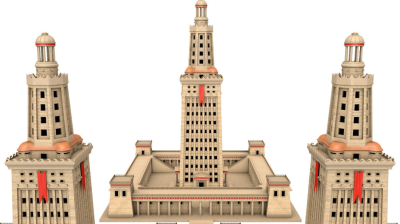 Lighthouse of Alexandria 3D 模型 .c4d .max .obj .3ds .fbx .stl .blend