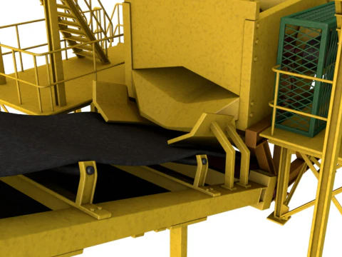 Stone Crusher Machine 3D Model