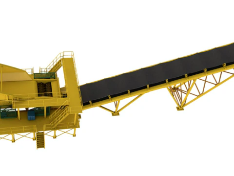Stone Crusher Machine 3D Model