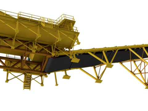 Stone Crusher Machine 3D Model