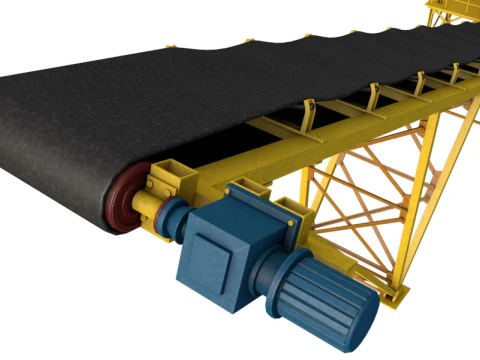 Stone Crusher Machine 3D Model