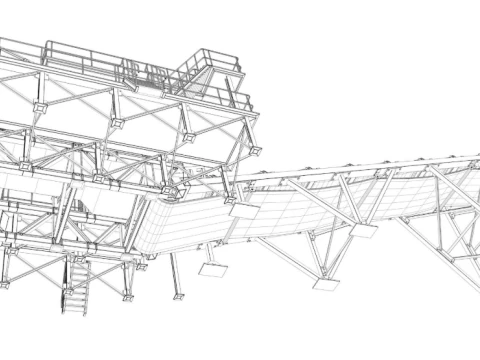 Stone Crusher Machine 3D Model