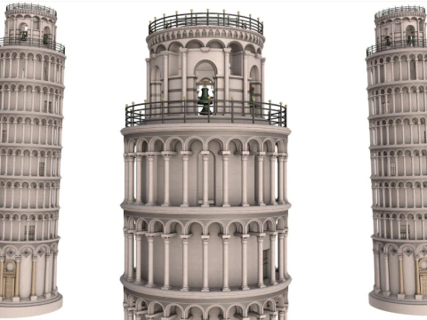 Krzywa Wieża w Pizie Model 3D