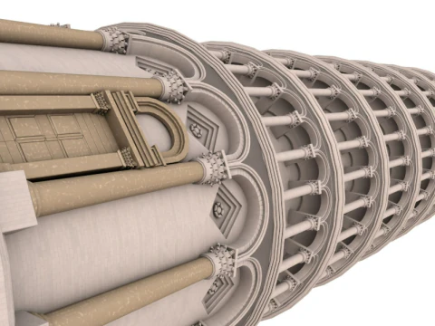 Leaning Tower of Pisa 3D Model