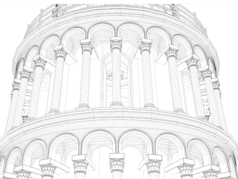 Leaning Tower of Pisa 3D Model
