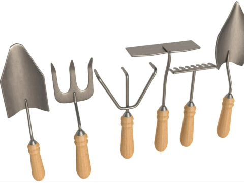 Farm Hand Tool Collection 3Dモデル