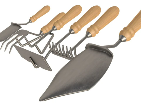 Farm Hand Tool Collection 3D Model