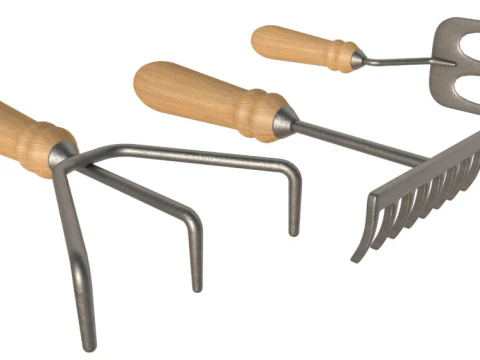 Farm Hand Tool Collection 3D Model