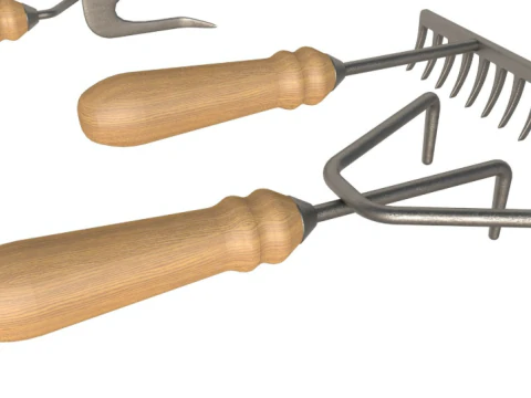 Farm Hand Tool Collection 3D Model