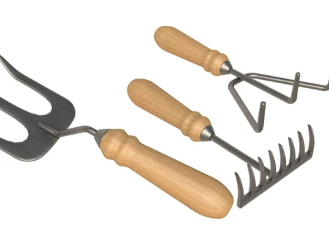 Farm Hand Tool Collection 3D Model
