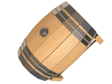 Wooden Barrel collection 3D Model