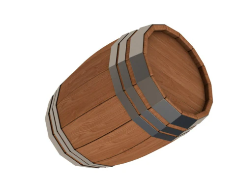 Wooden Barrel collection 3D Model