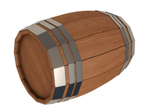 Wooden Barrel collection 3D Model