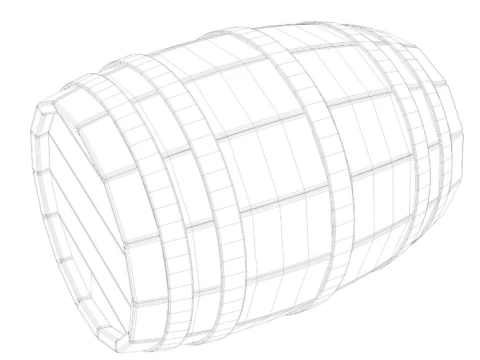 Wooden Barrel collection 3D Model