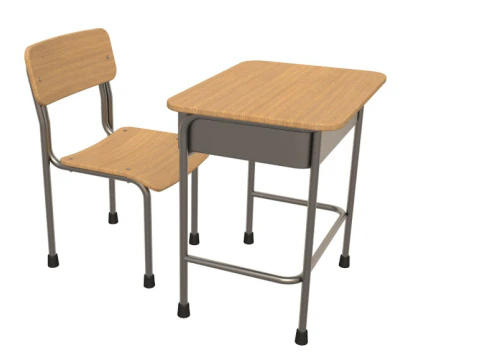 School Desk collection 3D Model
