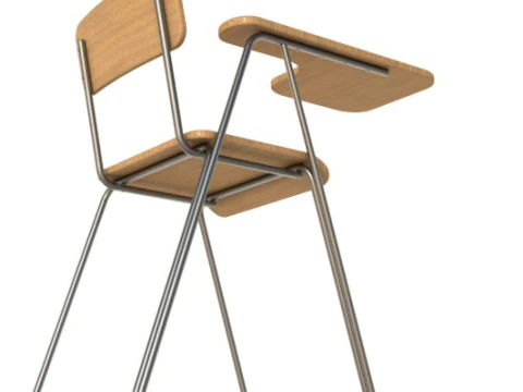 School Desk collection 3D Model