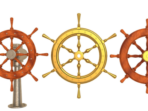 Ship wheel collection Modelo 3D